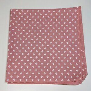 Vintage Pink Polka Dot Diamond Cloth Napkin Set (x6)